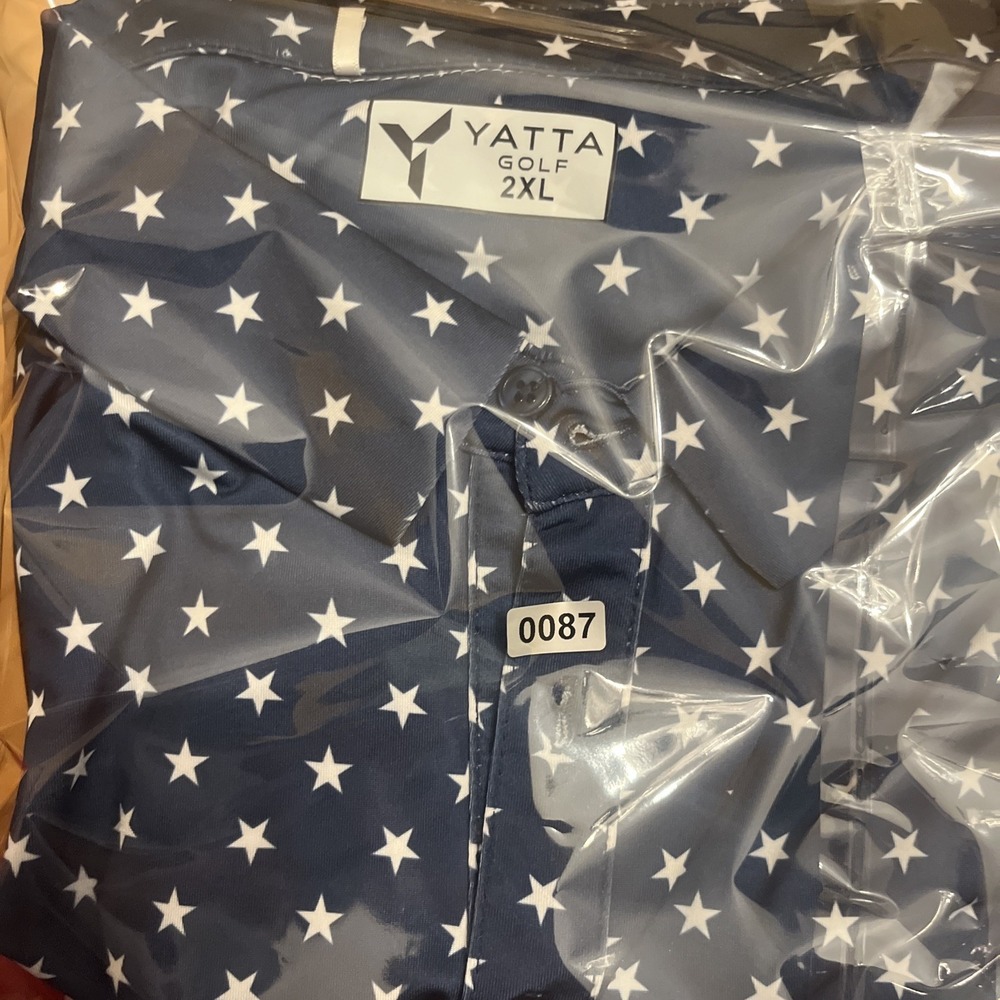 Yatta Golf Fourth Of July All Over Print Star Polo Size 2XL - Picture 7 of 7